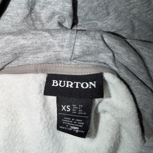 Burton Vault Pullover Hoodie Light Gray Hoodie with Black Accents Size XS - Picture 4 of 8